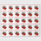 Poolse vlag en kaart met Eagle Birthday Cadeaupapier (Vlak)