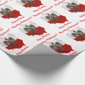 Poolse vlag en kaart met Eagle Birthday Cadeaupapier (Hoek)