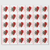 Poolse vlag en kaart met Eagle Birthday Cadeaupapier (Vlak)