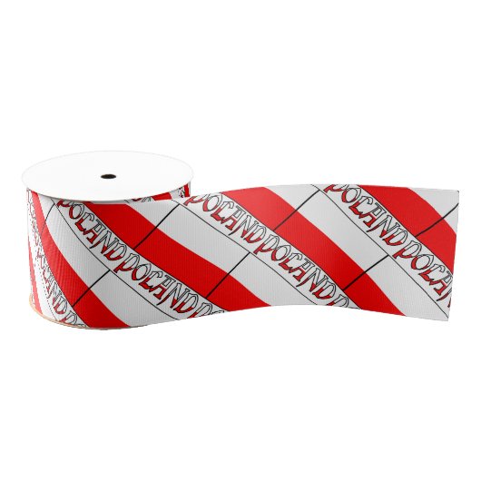 Poolse vlag en Polen Grosgrain Lint (Spoel)