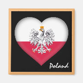 Poolse vlag en Poolse feestdag, reizen/sport Magneet (Voorkant)