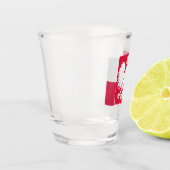 Poolse vlag en Poolse wapenschild/partij Shot Glas (Links)