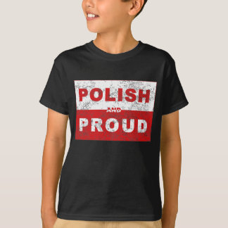 Poolse vlag en vlag voor rode wijn t-shirt