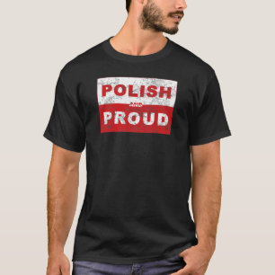 Poolse vlag en vlag voor rode wijn t-shirt