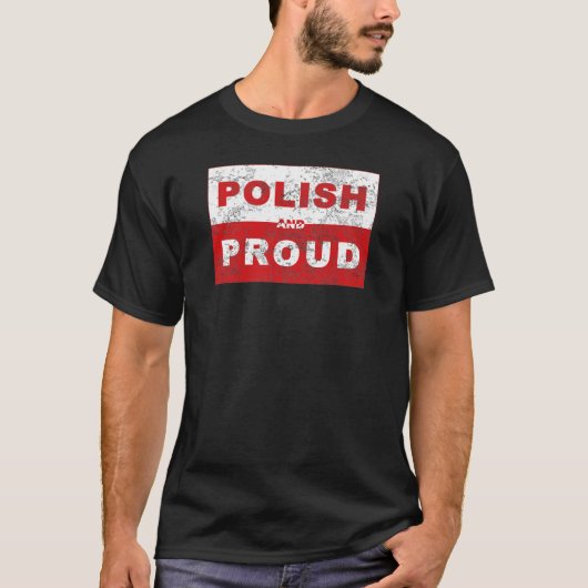 Poolse vlag en vlag voor rode wijn t-shirt (Voorkant)