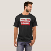 Poolse vlag en vlag voor rode wijn t-shirt (Voorkant volledig)