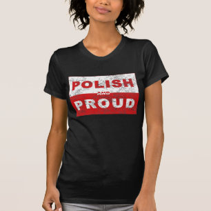 Poolse vlag en vlag voor rode wijn t-shirt