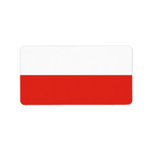 Poolse vlag etiket