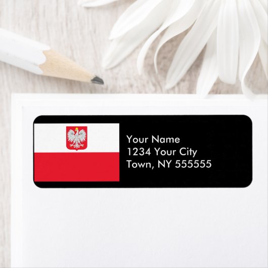 Poolse vlag etiket (Insitu)