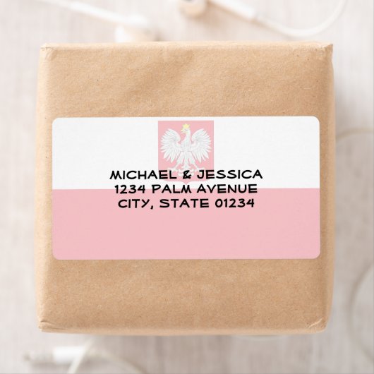 Poolse vlag etiket (Insitu)