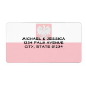 Poolse vlag etiket (Voorkant)