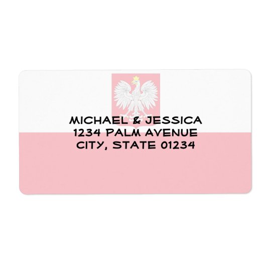 Poolse vlag etiket (Voorkant)