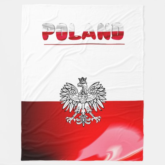 Poolse vlag fleece deken (Voorkant)