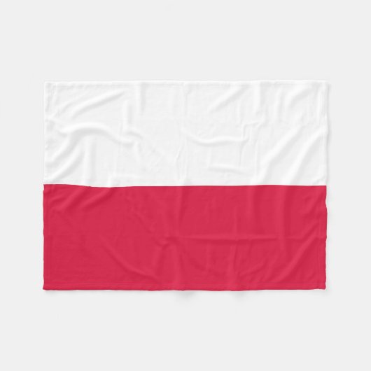 Poolse vlag fleece deken (Voorkant (Horizontaal))