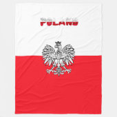 Poolse vlag fleece deken (Voorkant)