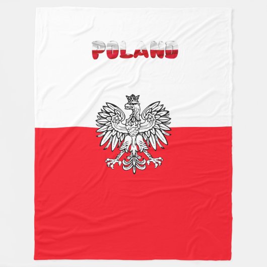 Poolse vlag fleece deken (Voorkant)