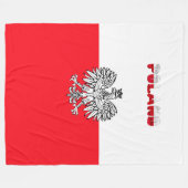 Poolse vlag fleece deken (Voorkant (Horizontaal))