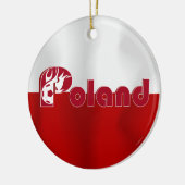 Poolse vlag Football Keramisch Ornament (Links)