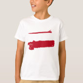 Poolse vlag geschilderd T-shirt (Voorkant)