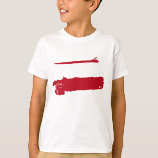 Poolse vlag geschilderd T-shirt