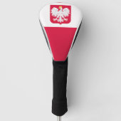 Poolse vlag golfheadcover (Voorkant)