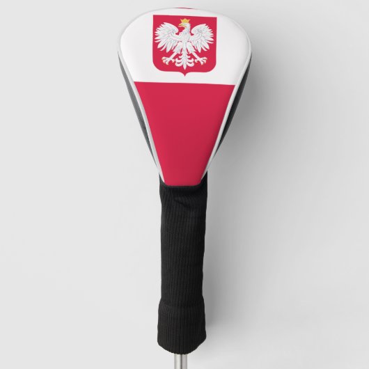 Poolse vlag golfheadcover (Voorkant)