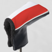 Poolse vlag golfheadcover (3/4 voorkant)