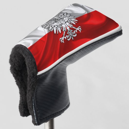 Poolse vlag golfheadcover (3/4 voorkant)