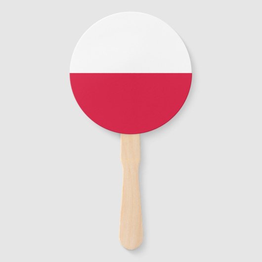 Poolse vlag handwaaier (Achterkant)
