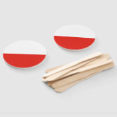 Poolse vlag handwaaier (Niet-gemonteerd)