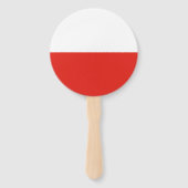 Poolse vlag handwaaier (Voorkant)