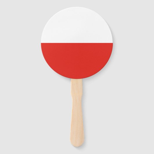 Poolse vlag handwaaier (Voorkant)