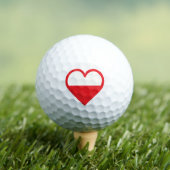 Poolse Vlag Hart Ontwerp Golfballen (Insitu Shirt)