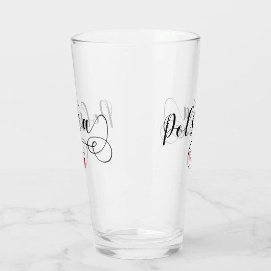 Poolse vlag Heart Design, Polen Polska Glas (Links)