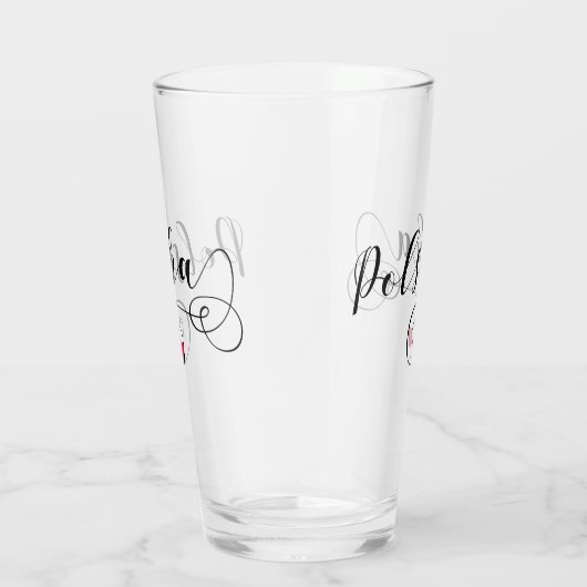 Poolse vlag Heart Design, Polen Polska Glas (Rechts)