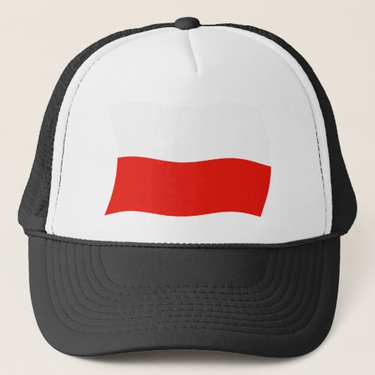 Poolse Vlag Hoed Trucker Pet (Voorkant)