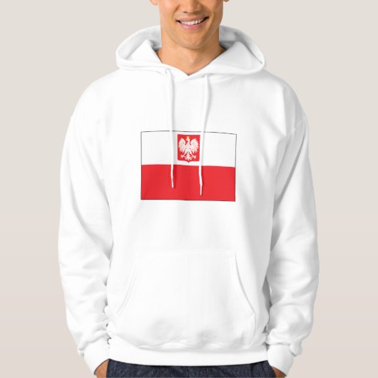 Poolse vlag hoodie (Voorkant)