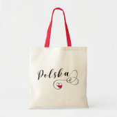 Poolse vlag in Heart, Polen Polska Tote Bag (Voorkant)