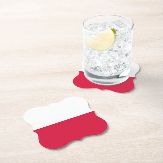 Poolse vlag kartonnen onderzetters (Insitu)