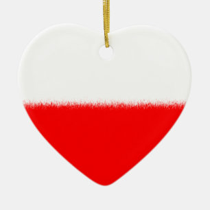 Poolse vlag keramisch ornament