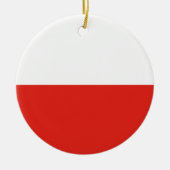 Poolse vlag keramisch ornament (Voorkant)