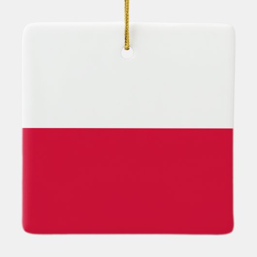 Poolse vlag keramisch ornament (Achterkant)