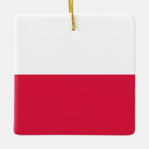 Poolse vlag keramisch ornament