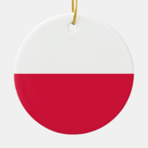 Poolse vlag keramisch ornament