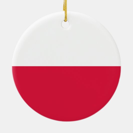 Poolse vlag keramisch ornament (Achterkant)