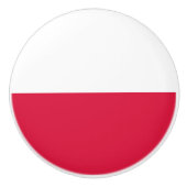 Poolse vlag keramische knop (Voorkant)