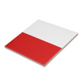Poolse vlag keramische tegel tegeltje (Zijkant)