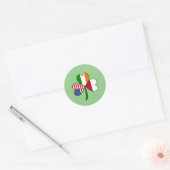 Poolse Vlag Klaver Ronde Sticker (Envelop)