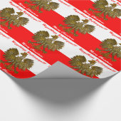 Poolse vlag-kleuren met kerstomloop voor Eagle Cadeaupapier (Hoek)