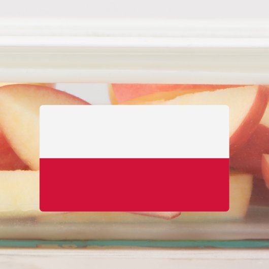 Poolse vlag labels (Aangebracht)